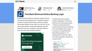 First Bank Richmond Online Banking Login - CC Bank