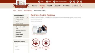 Online Business Banking From First Bank Financial Centre