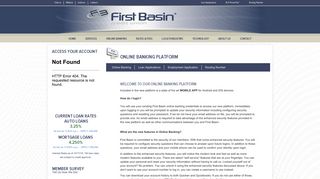 Online Banking Platform - First Basin Credit Union