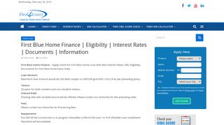 First Blue Home Finance | Eligibility | Interest Rates | Documents ...