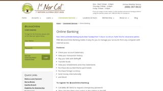 Online Banking | 1st Nor Cal® Credit Union | San Francisco Bay Area