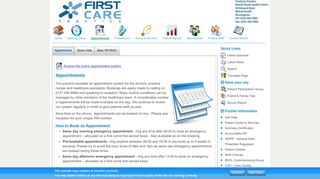 FirstCare Practice - How to make an appointment to see your doctor or ...