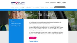 Positions & Opportunities | Careers | First Student