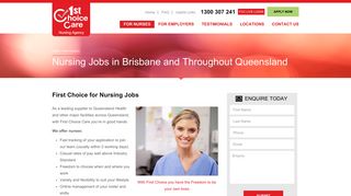 Nursing Jobs Brisbane and Thorughout QLD | First Choice Care