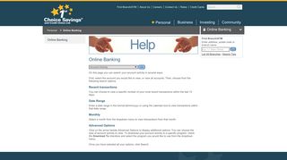 1st Choice Savings and Credit Union - Online Banking
