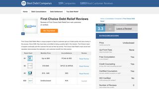 First Choice Debt Relief - Best Debt Companys
