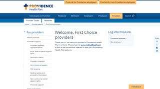 Welcome First Choice Providers | Health Insurance for Employers ...