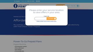 Prepaid Electricity Plans in Texas - Power-To-Go | First Choice Power