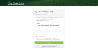 First Choice Health - Sign In