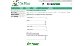 Online Banking Registration - First Citizens