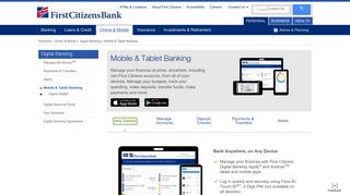 Mobile & Tablet Banking | First Citizens Bank