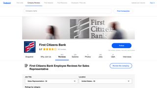 Working as a Sales Representative at First Citizens Bank: Employee ...