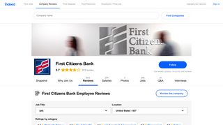 First Citizens Bank Employee Reviews - Indeed