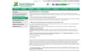 Qualifying for a Mortgage - First Citizens