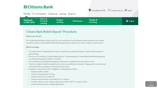 Mobile Deposit - How to Deposit a Check with Our App | Citizens Bank