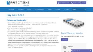 Pay Your Loan › First Citizens' Federal Credit Union