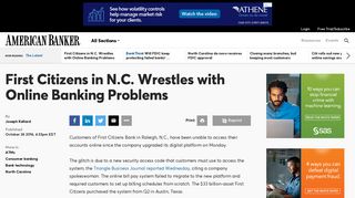 First Citizens in N.C. Wrestles with Online Banking Problems ...
