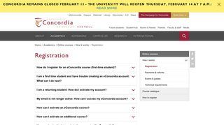 Registration - Concordia University