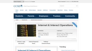 Internet & Interact Operations | CCSD