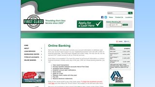 Online Banking : Online Banking, Savings, IRA: First Class Credit Union