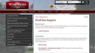 FirstClass Support | Westford Public Schools