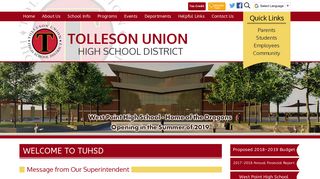 Tolleson Union High School District - Home