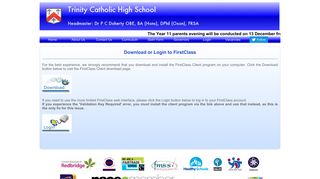 FirstClass - Welcome to Trinity Catholic High School