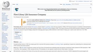 First Colony Life Insurance Company - Wikipedia