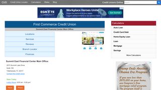 First Commerce Credit Union - Tallahassee, FL - Credit Unions Online