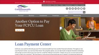 Loan Payment Center - First Commonwealth Credit Union