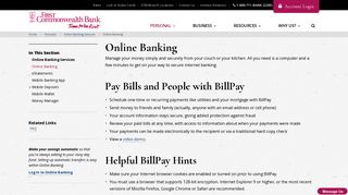 Online Banking - First Commonwealth Bank