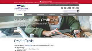 VISA Credit Cards - First Commonwealth Credit Union