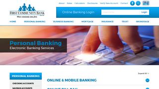 Electronic Banking Services - First Community Bank