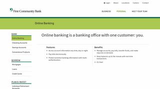 Personal Online Banking | First Community Bank