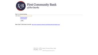 First Community Bank of the Ozarks - Online Banking - myebanking.net
