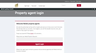 Agent Login | Markel Property Agents - Markel Insurance