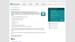 Online Banking - Mobile Banking - First County Bank