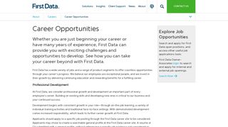 Career Opportunities | First Data