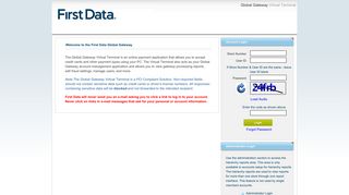Store Login - First Data Global Gateway Virtual Terminal