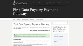 First Data Payeezy payment gateway help & documentation - Event ...