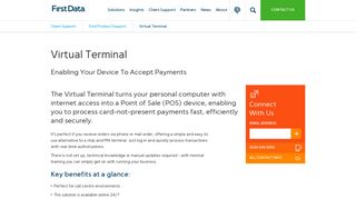 Virtual Terminal | First Data