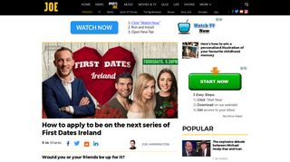 How to apply to be on the next series of First Dates Ireland | JOE is the ...