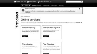 Online services | first direct