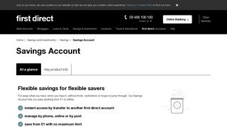 first direct Savings Account | first direct