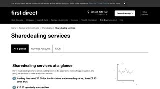 Share Dealing Services, Sharedealing - First Direct