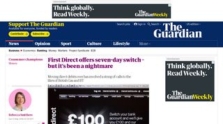 First Direct offers seven-day switch – but it's been a nightmare | Money ...