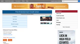 First Entertainment Credit Union - Hollywood, CA - Credit Unions Online