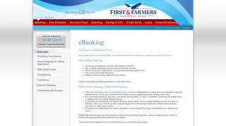 First and Farmers Bank: eBanking