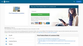 First Federal Bank of Louisiana: Login, Bill Pay, Customer Service and ...