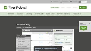 First Federal - Personal - Additional Services - Online Banking